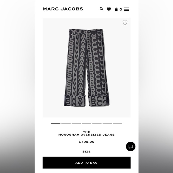 Marc Jacobs The Monogram Oversized Jeans - Picture 2 of 9